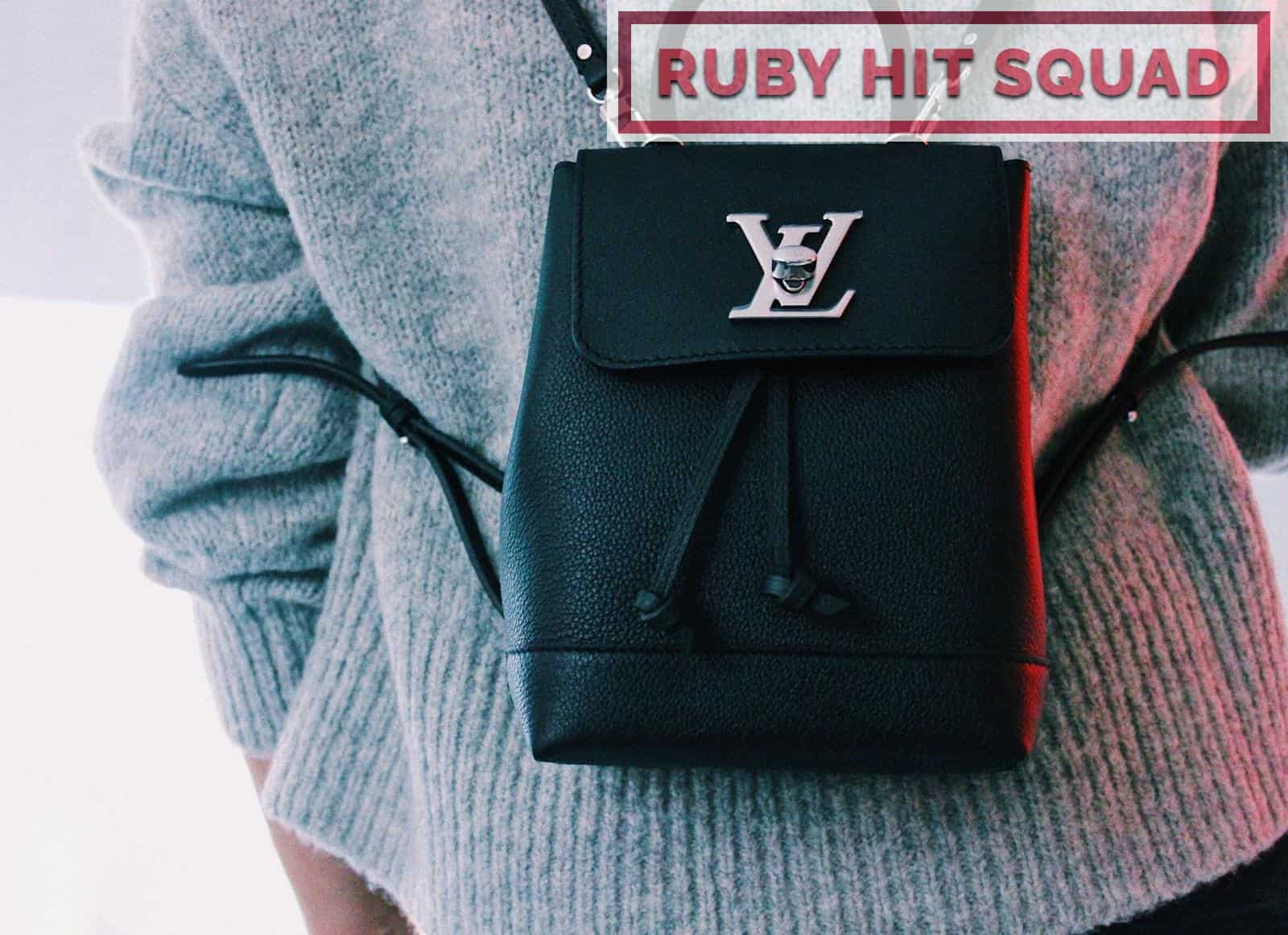 black Louis Vuitton backpack